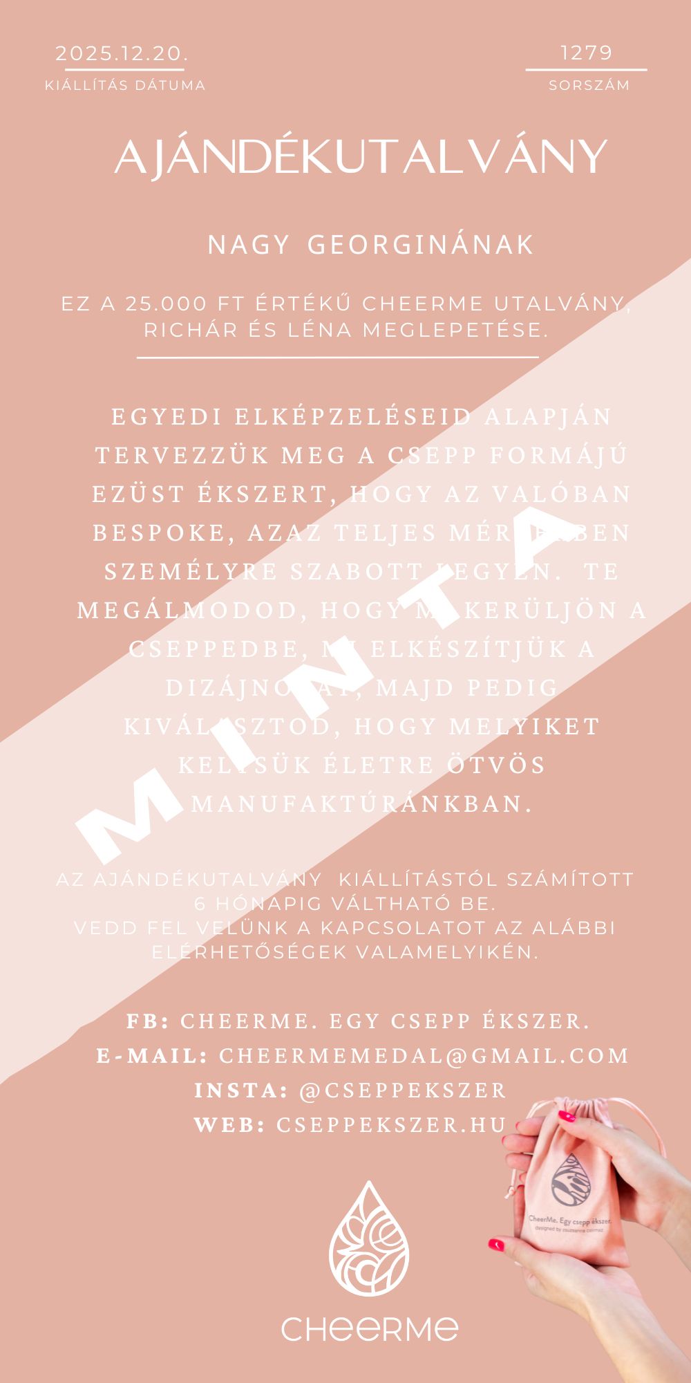 ajándékutalvány minta